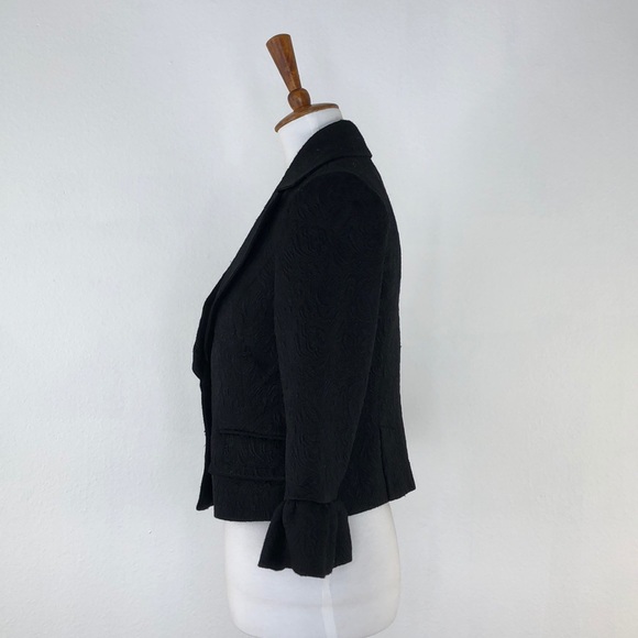 White House Black Market Black Textured Blazer - Picture 2 of 7